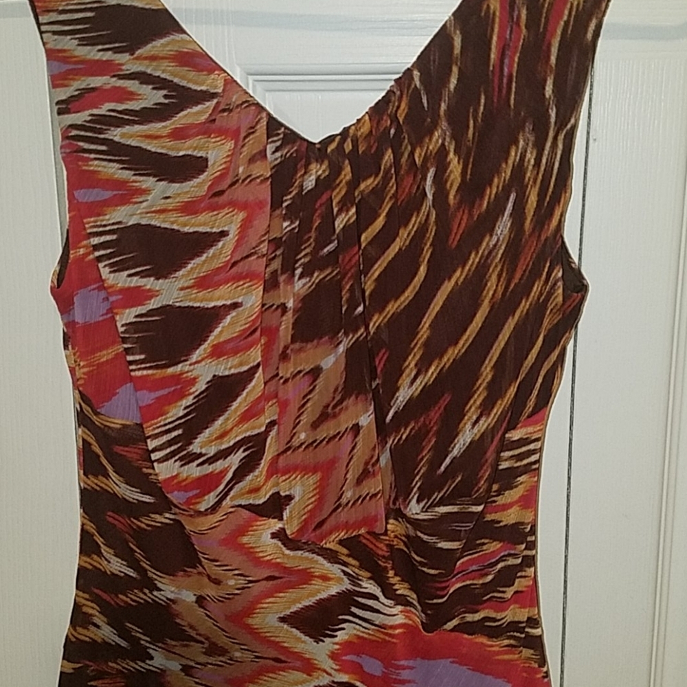 Jones Wear Multicolored Sleeveless Dress (B3) - Picture 3 of 10